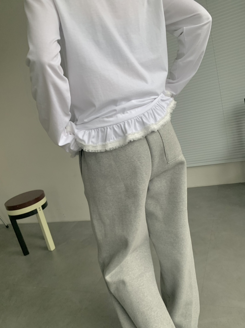 BEFORE SUNRISE直郵韓國代購女裝新款休閑推薦長袖T恤蕾絲BEFORE SUNRISE長袖T恤