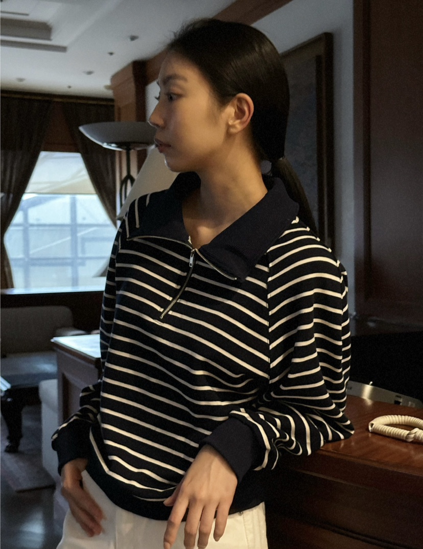 BAIE OUD/OFCEDRE直郵韓國代購女裝新款真品24秋冬衛衣拉鏈BAIE OUD/OFCEDRE衛衣