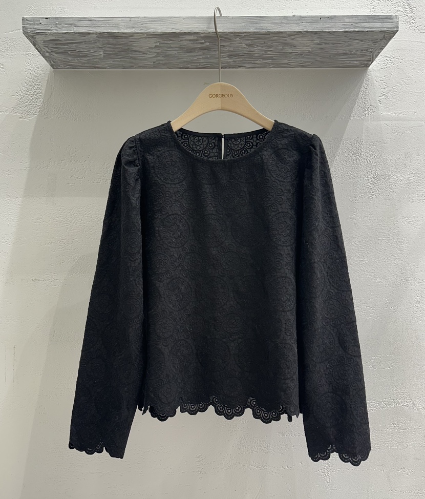 GORGEOUS韓國直郵女裝新品熱賣24秋冬人氣休閑襯衫蕾絲衫GORGEOUS襯衫/蕾絲衫圖色2