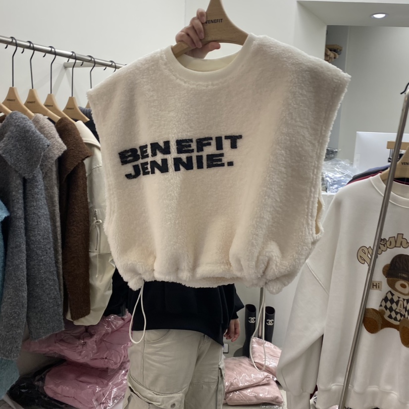 VENEFIT/JENNIE韓國直郵東大門實拍女裝新款時尚24秋冬馬甲抓絨VENEFIT/JENNIE馬甲圖色2