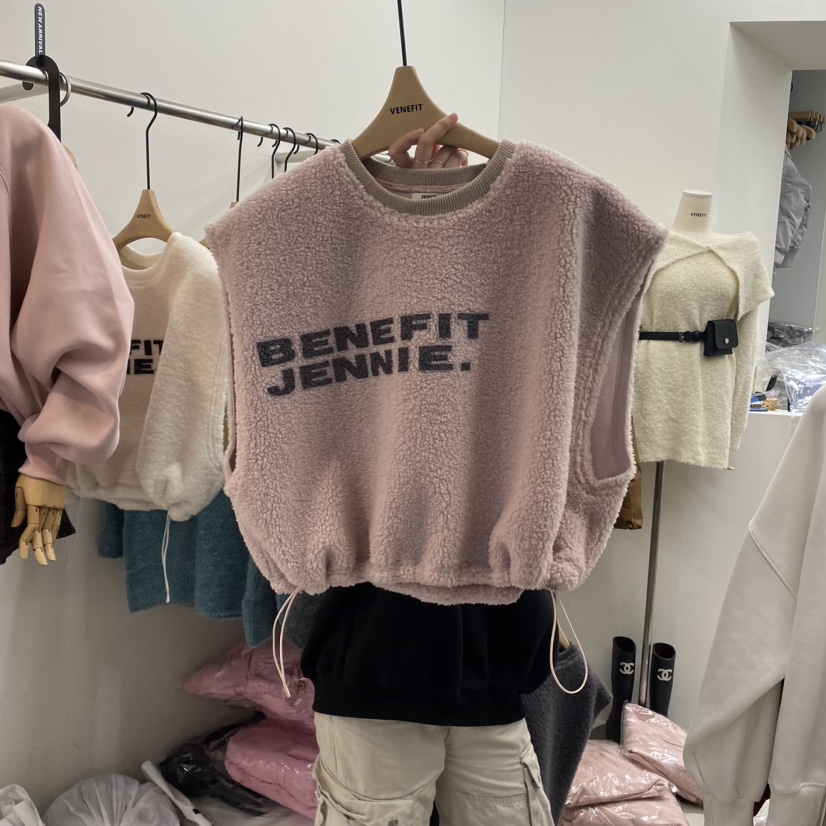 VENEFIT/JENNIE韓國直郵東大門實拍女裝新款時尚24秋冬馬甲抓絨VENEFIT/JENNIE馬甲圖色3