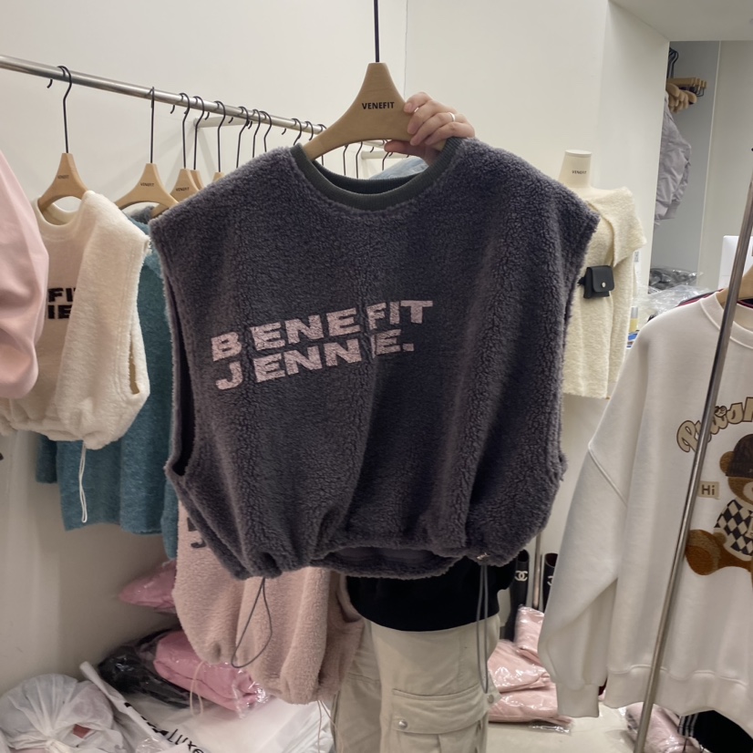 VENEFIT/JENNIE韓國直郵東大門實拍女裝新款時尚24秋冬馬甲抓絨VENEFIT/JENNIE馬甲圖色4