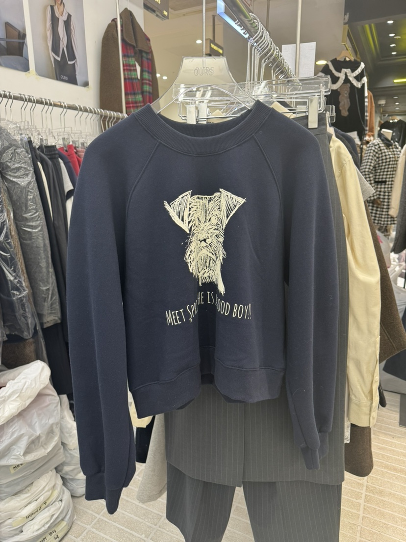 OURS韓國直郵女裝新品熱賣真品推薦職業人氣休閑時尚24秋夏衛衣OURS衛衣圖色1