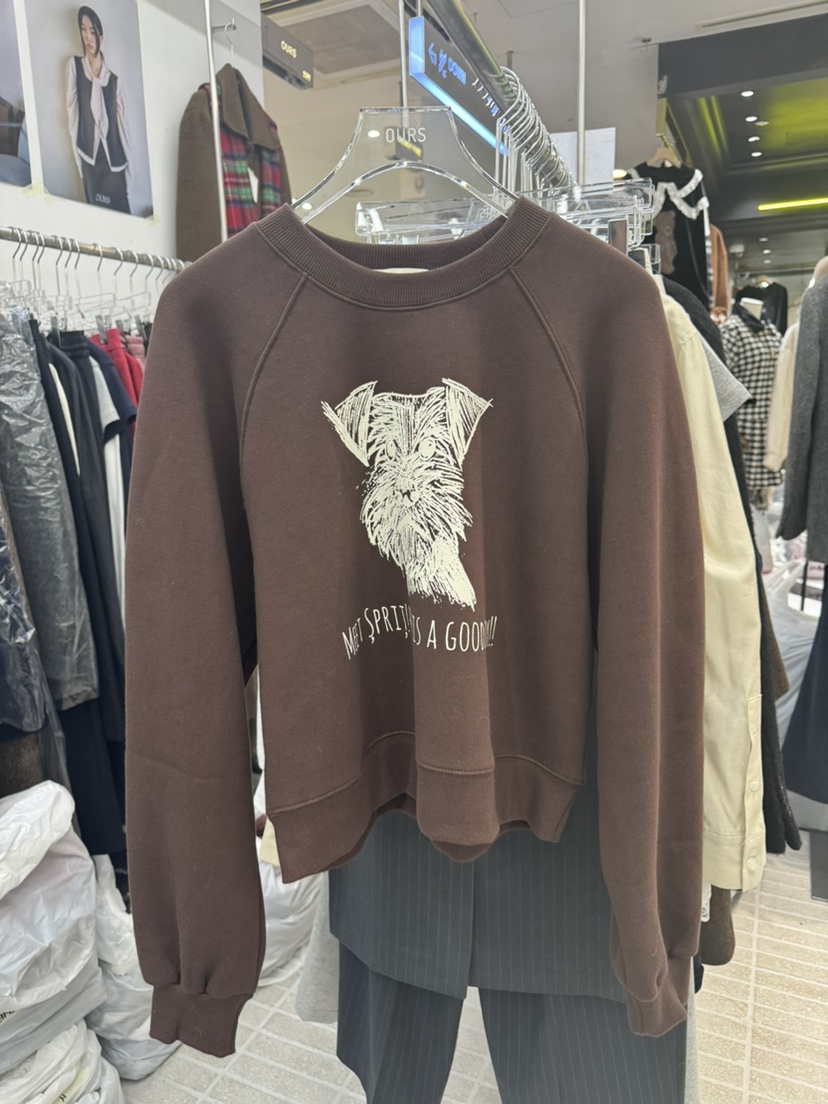 OURS韓國直郵女裝新品熱賣真品推薦職業人氣休閑時尚24秋夏衛衣OURS衛衣圖色2