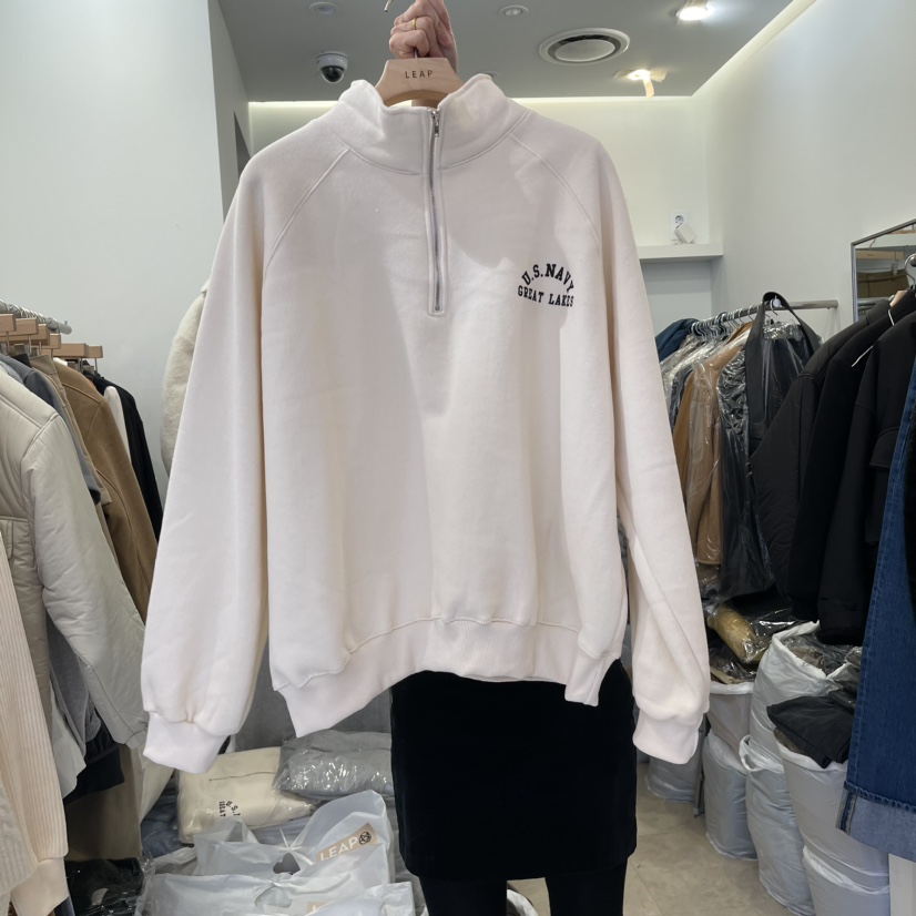LEAP韓國直郵女裝新品休閑真品職業推薦熱賣人氣衛衣加絨拉鏈NINESQUARED衛衣