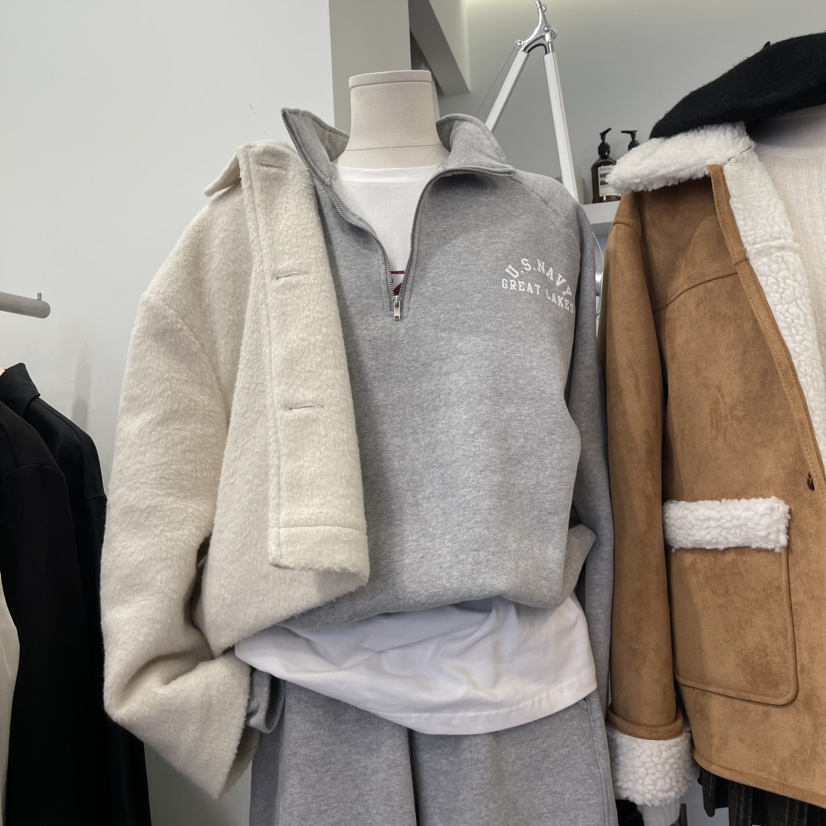 LEAP韓國直郵女裝新品休閑真品職業推薦熱賣人氣衛衣加絨拉鏈NINESQUARED衛衣圖色2