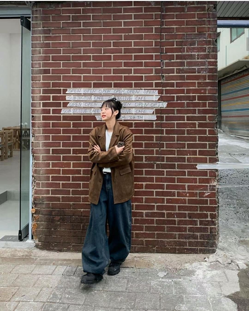 1OR2直郵韓國代購女裝新品熱賣職業時尚休閑24秋冬牛仔褲OOTJ/1OR2牛仔褲