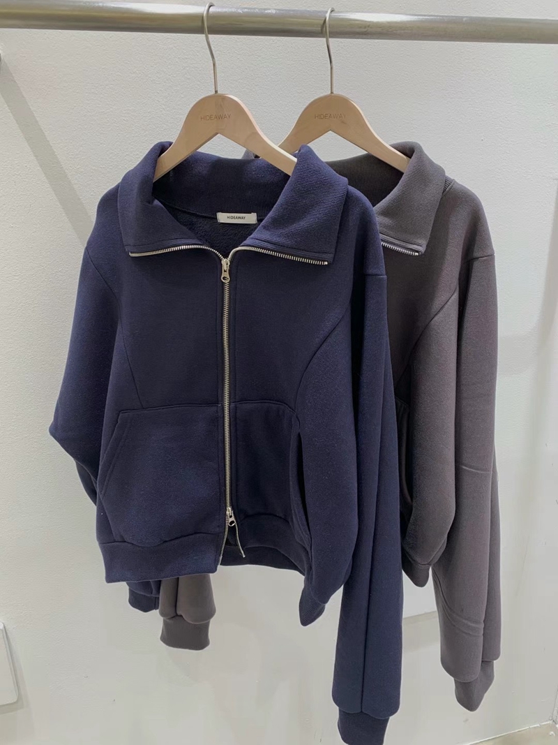 HIDEWAY直郵韓國代購女裝新品人氣時尚休閑職業24秋冬夾克拉鏈HIDEWAY夾克