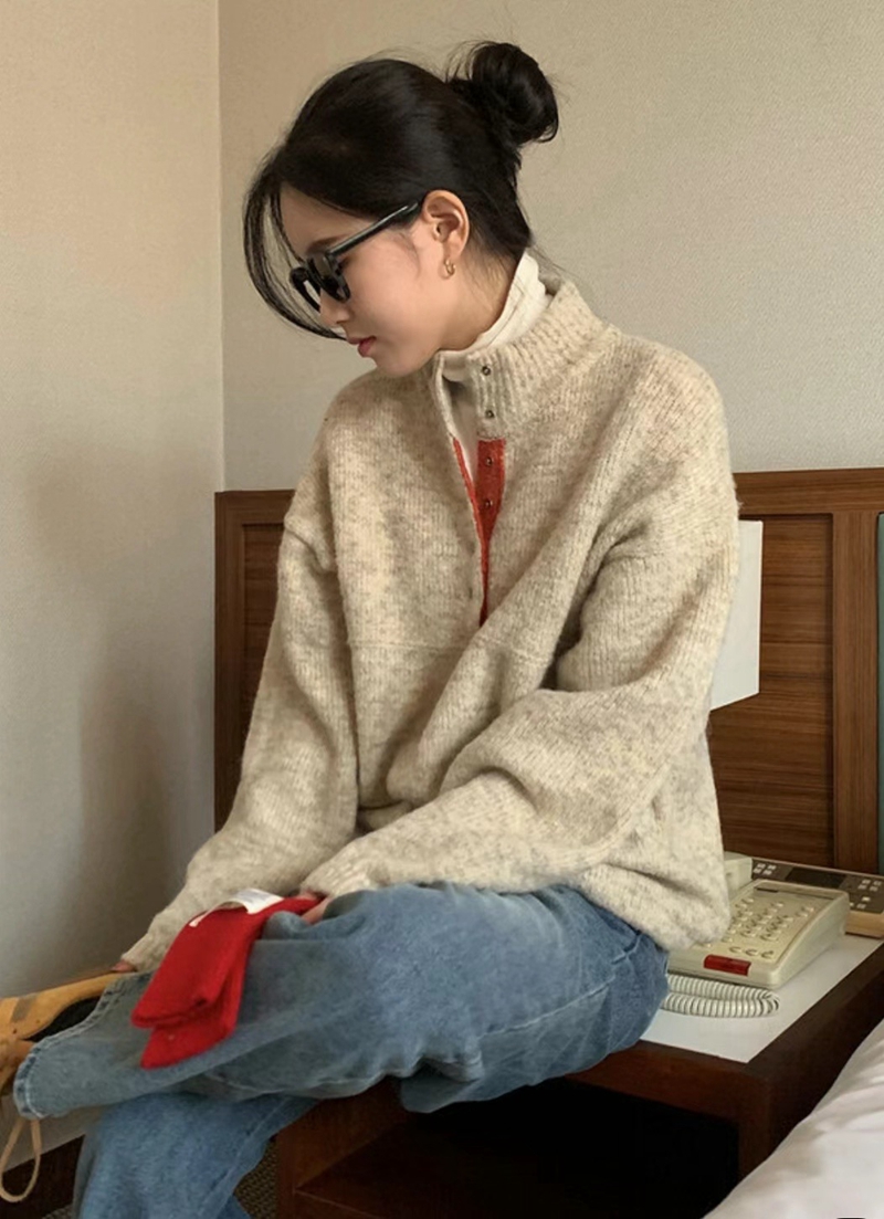 HIDEWAY直郵韓國代購女裝新款24秋冬時尚人氣真品推薦針織衫HIDEWAY針織衫