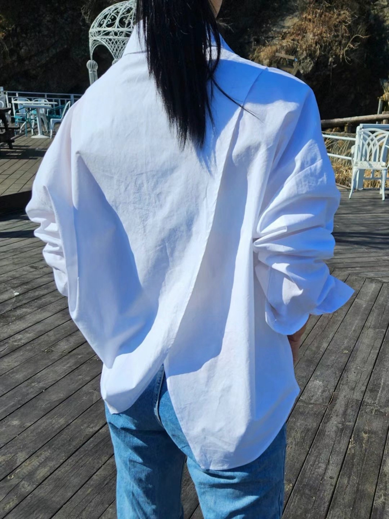 MARID韓國直郵東大門實拍女裝新款推薦時尚熱賣職業襯衫蕾絲衫WITHMOON襯衫/蕾絲衫