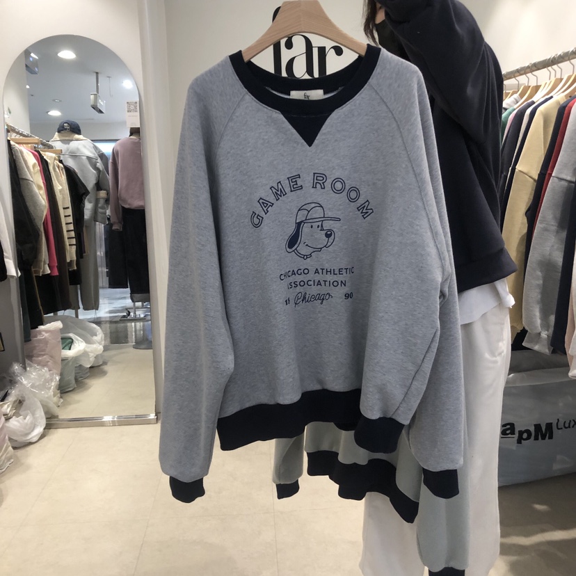 FAR韓國直郵東大門代購女裝新品真品職業休閑24秋冬人氣衛衣X-MOOD衛衣圖色2