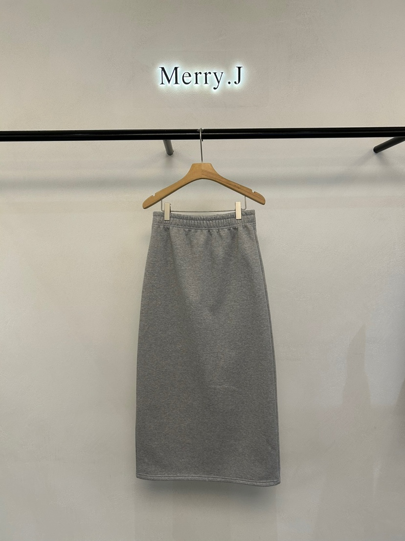 MERRY-J韓國直郵東大門實拍女裝新品時尚真品24秋冬長裙拉絲MERRY-J長裙圖色1