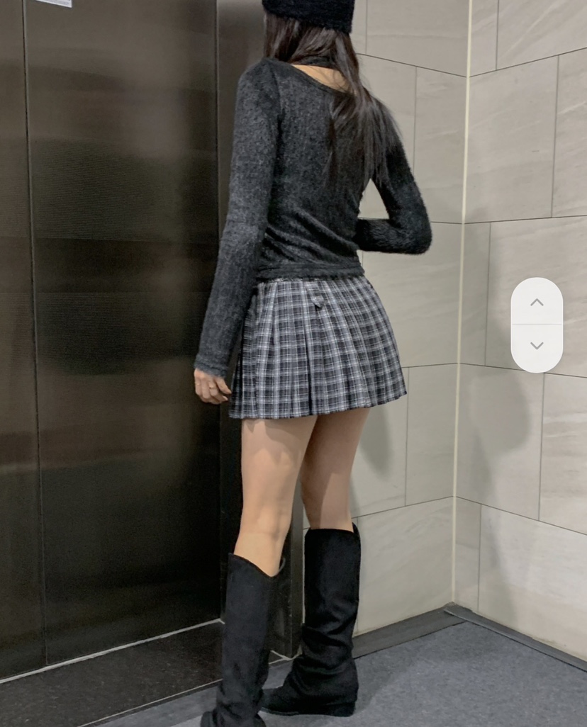 EOMPIT韓國直郵東大門實拍女裝新款時尚休閑人氣針織衫含脖帶EOMPIT針織衫