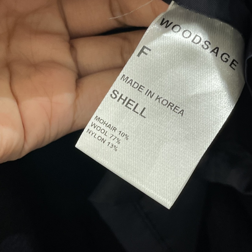 WOOD SAGE韓國直郵女裝新款時尚休閑真品中長款大衣含圍巾WOOD SAGE中長款大衣