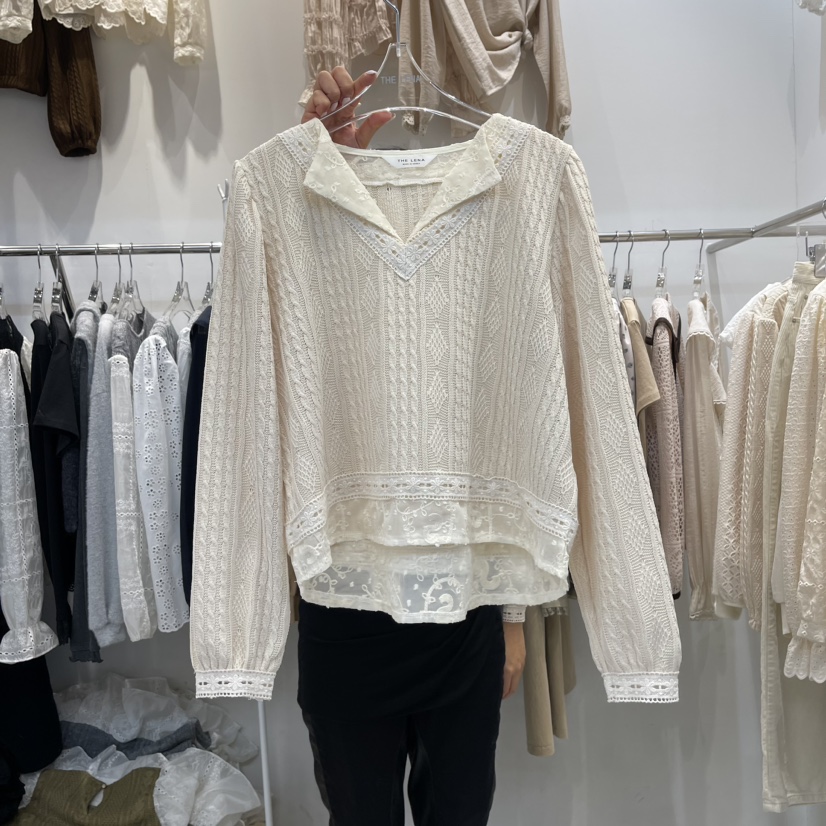 THE LENA東大門直郵女士新品熱賣真品人氣時尚職業襯衫蕾絲衫NWEOL襯衫/蕾絲衫