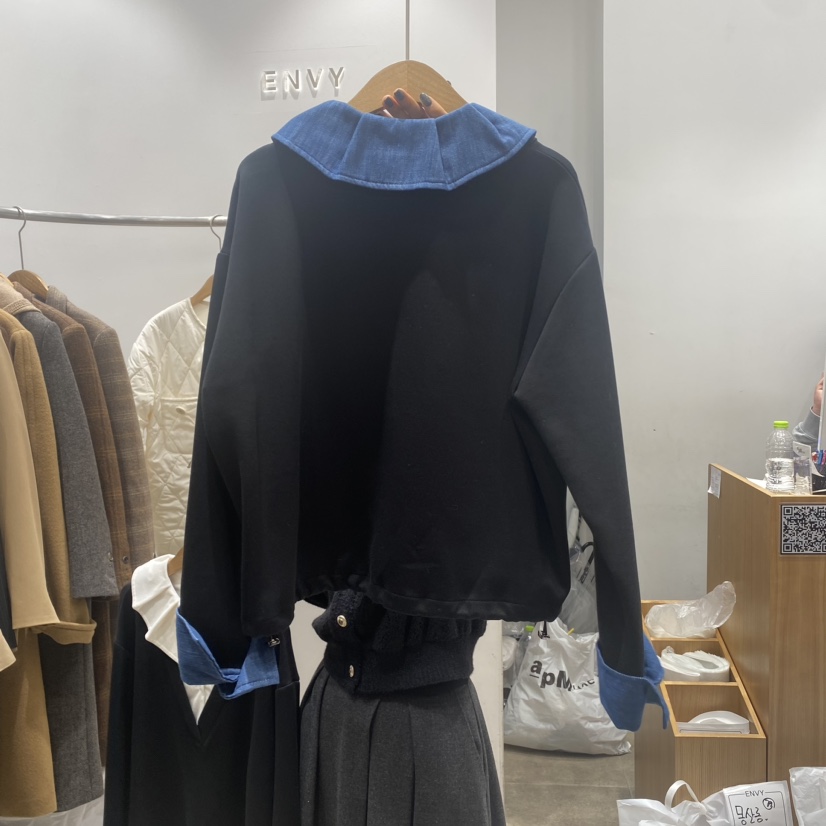 ENVY直郵韓國代購女裝新品推薦時尚24秋冬職業人氣休閑衛衣ENVY衛衣