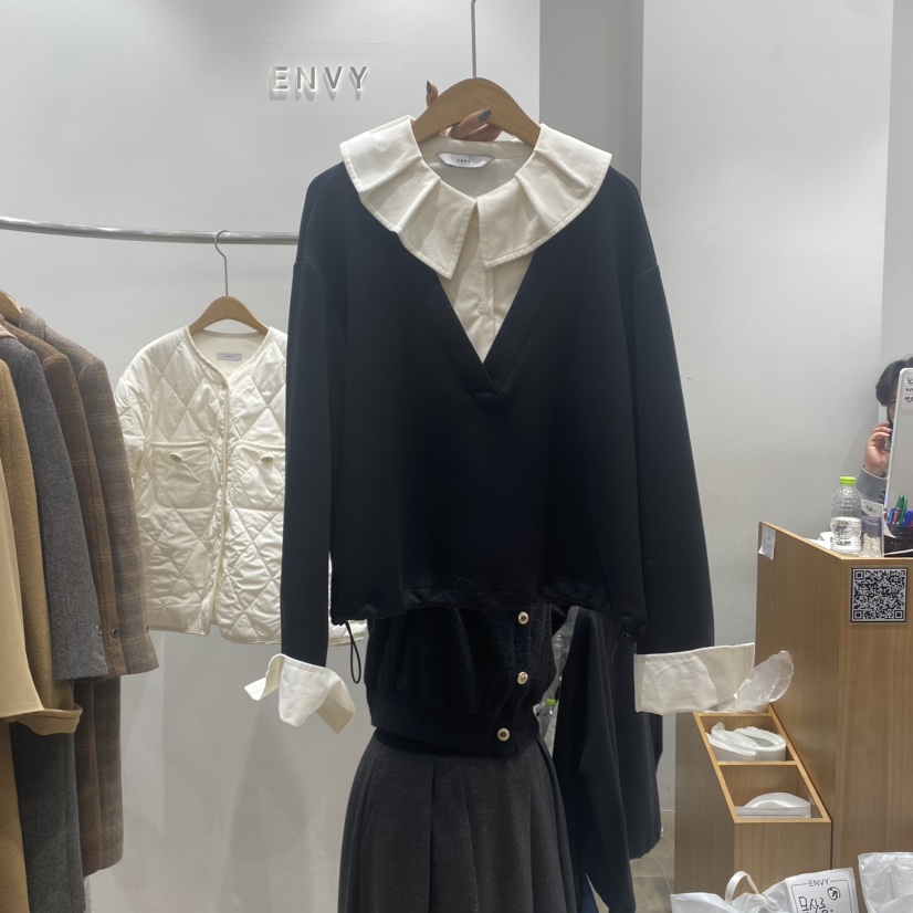 ENVY直郵韓國代購女裝新品推薦時尚24秋冬職業人氣休閑衛衣ENVY衛衣圖色2