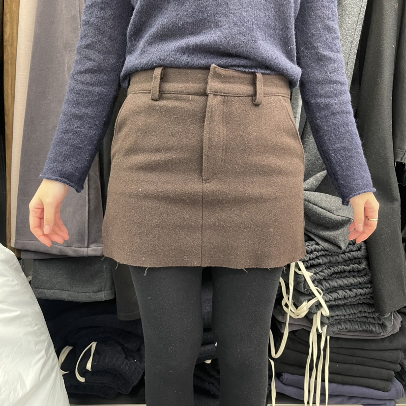 ESSENCE韓國代購女士新品人氣推薦熱賣時尚休閑職業短裙羊毛ESSENCE短裙圖色2
