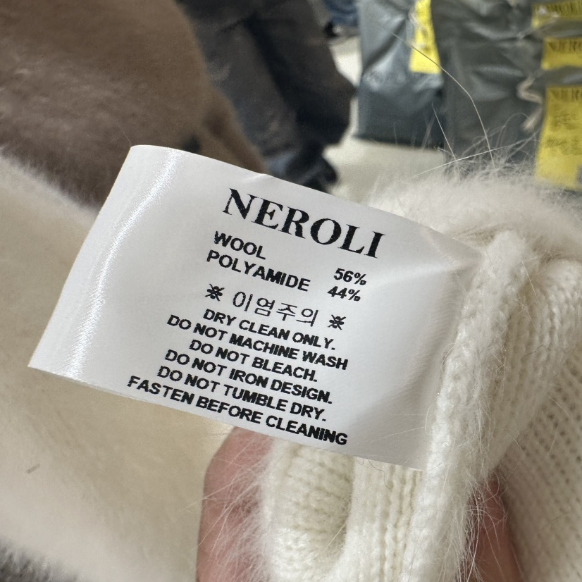 NEROLI 36韓國直郵女裝新款職業24秋夏熱賣毛衣不含腰帶水貂NEROLI 36毛衣