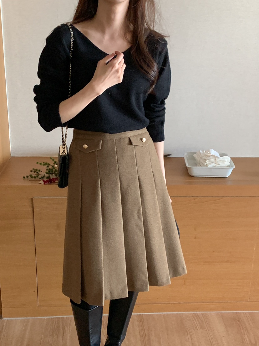 FRILL-T東大門代購女裝新款真品職業熱賣人氣半身裙中短裙FRILL-T半身裙/中短裙