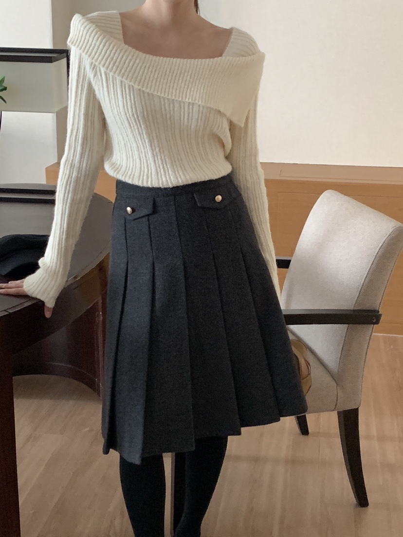 FRILL-T東大門代購女裝新款真品職業熱賣人氣半身裙中短裙FRILL-T半身裙/中短裙