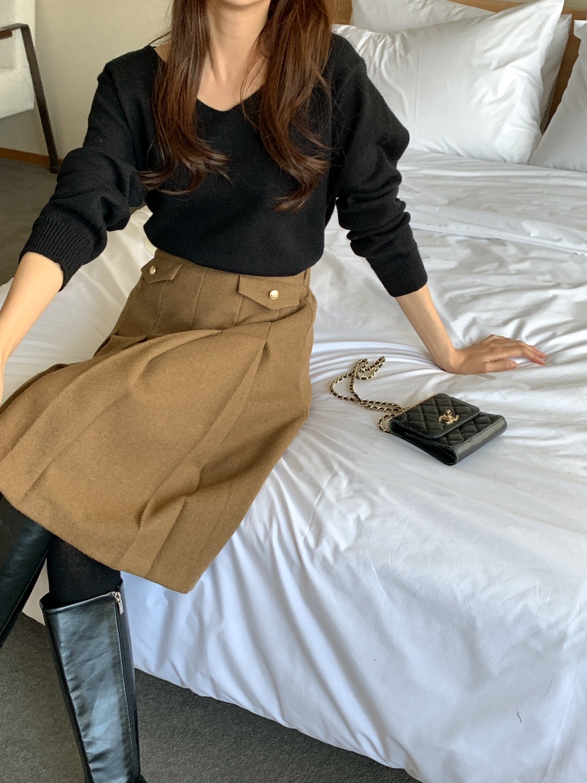 FRILL-T東大門代購女裝新款真品職業熱賣人氣半身裙中短裙FRILL-T半身裙/中短裙