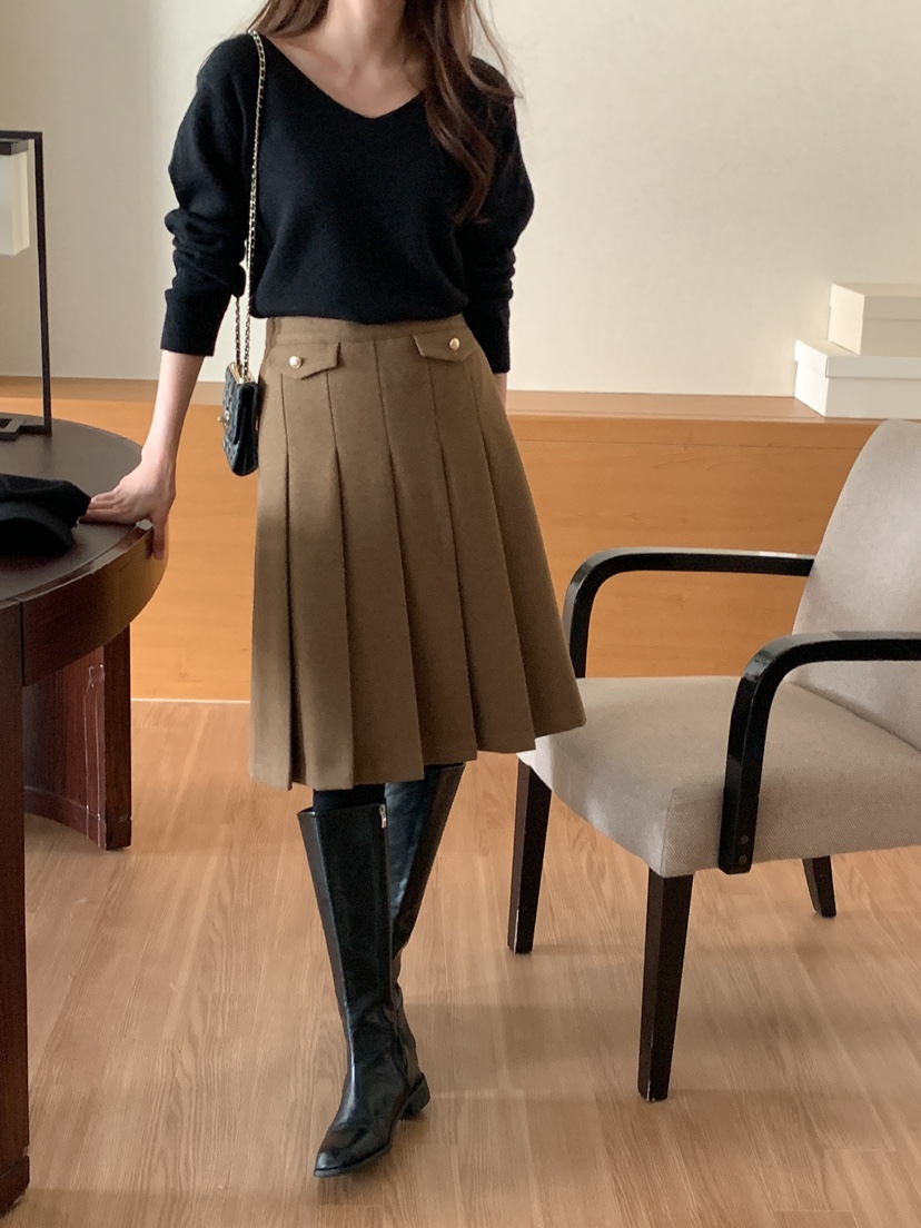 FRILL-T東大門代購女裝新款真品職業熱賣人氣半身裙中短裙FRILL-T半身裙/中短裙