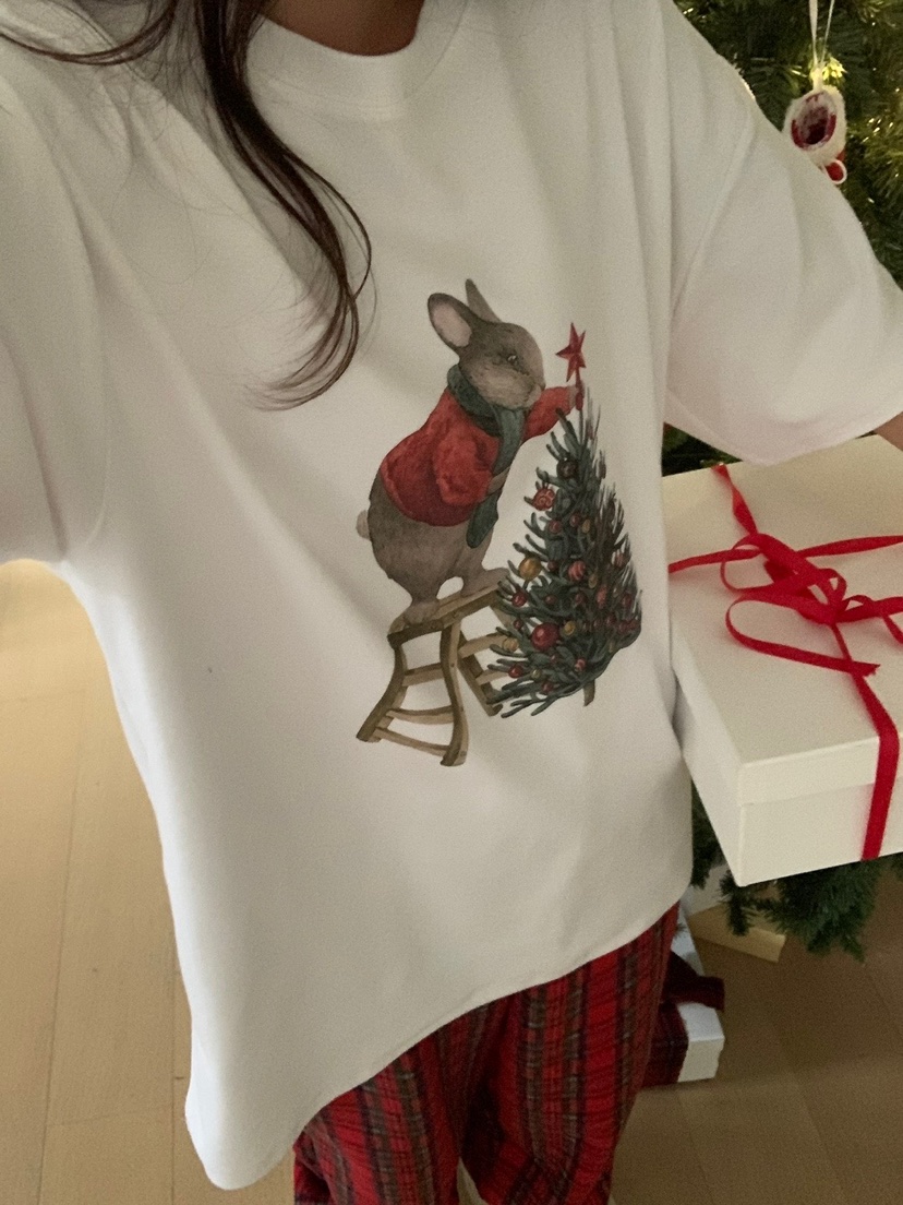 DELICIOUS韓國直郵東大門實拍女裝新款休閑職業推薦T恤兔子NOVUST恤