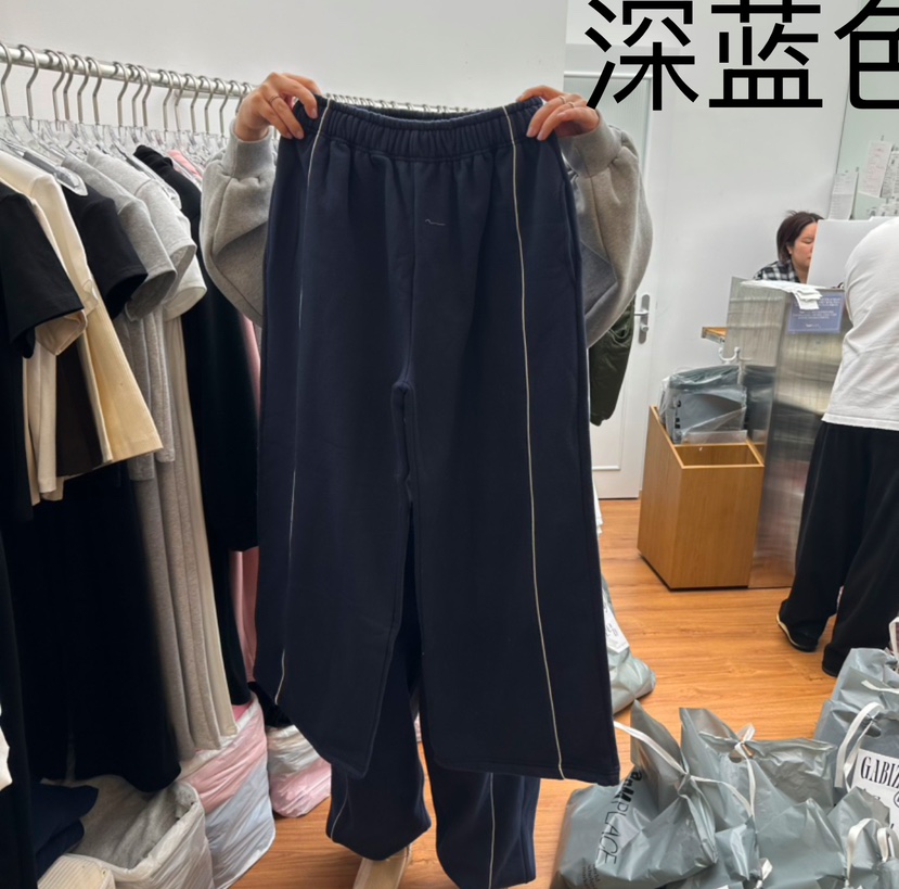 GABIZON直郵韓國代購女裝新品24秋冬人氣熱賣時尚休閑褲加絨GABIZON休閑褲圖色1