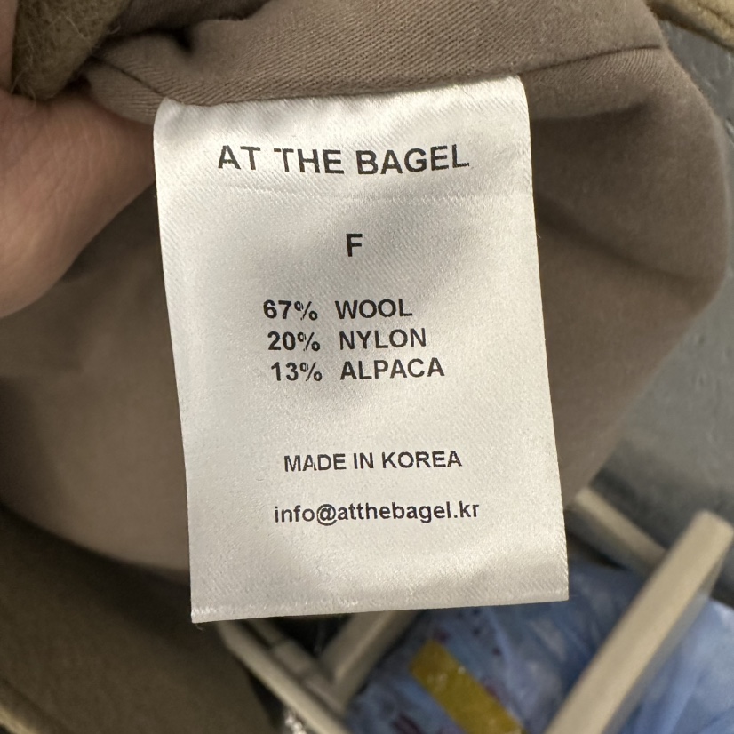 AT THE BAGEL東大門實拍女裝新品真品休閑時尚中長款大衣AT THE BAGEL中長款大衣