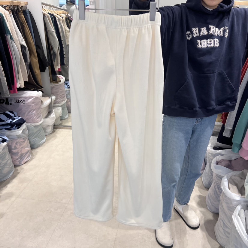 FAR韓國直郵女裝新品休閑人氣職業24秋夏熱賣休閑褲加絨貂皮X-MOOD休閑褲