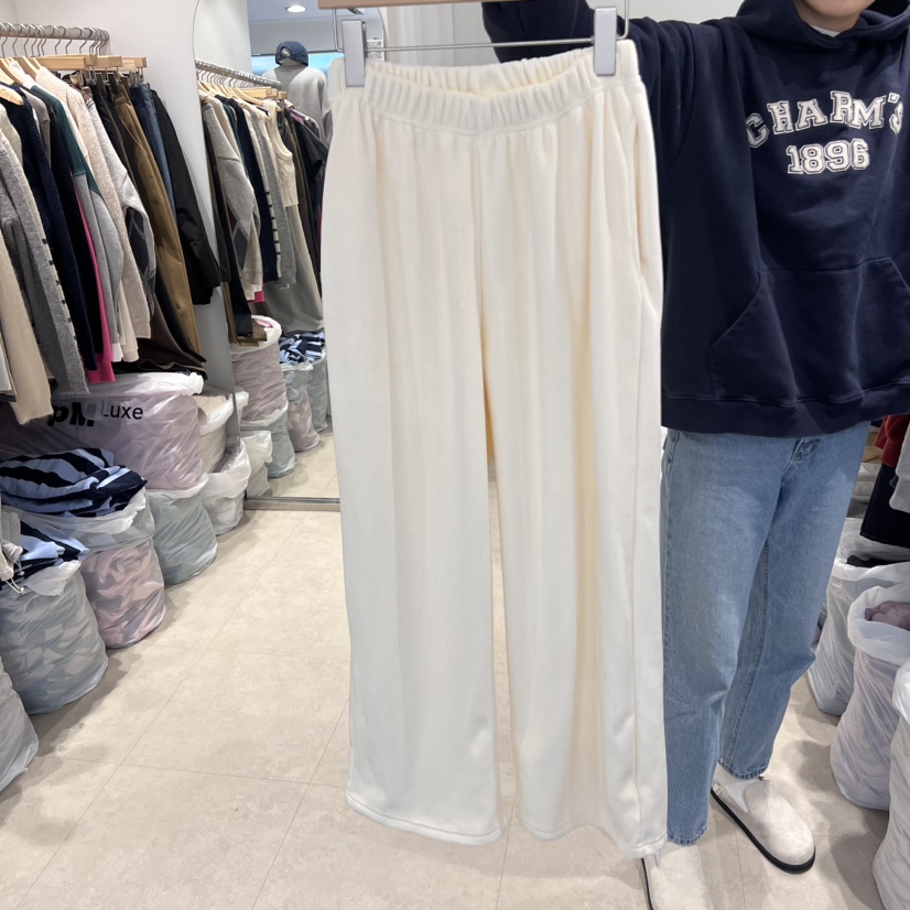 FAR韓國直郵女裝新品休閑人氣職業24秋夏熱賣休閑褲加絨貂皮X-MOOD休閑褲