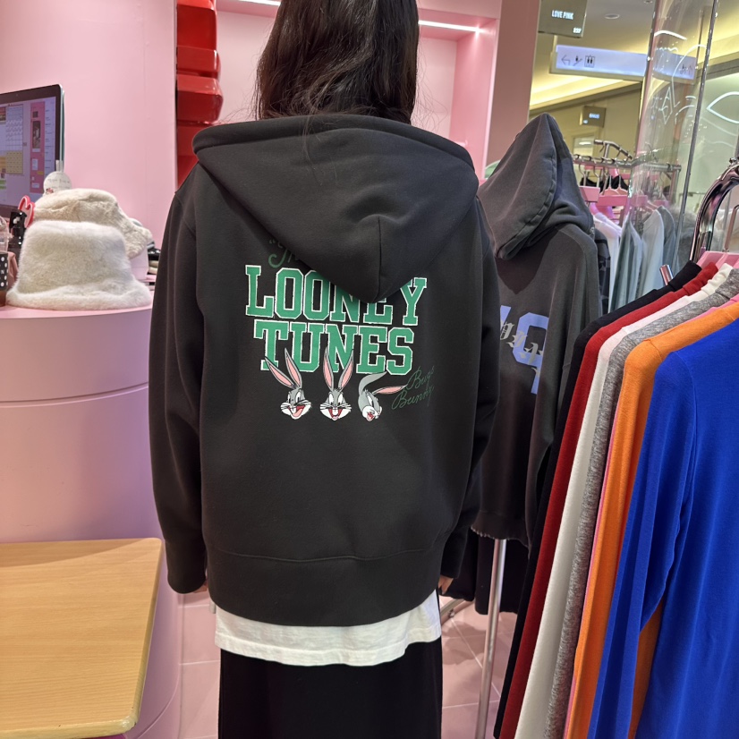 LOVE PINK東大門直郵女裝新品推薦職業時尚衛衣拉鏈加絨兔子LOVE PINK衛衣