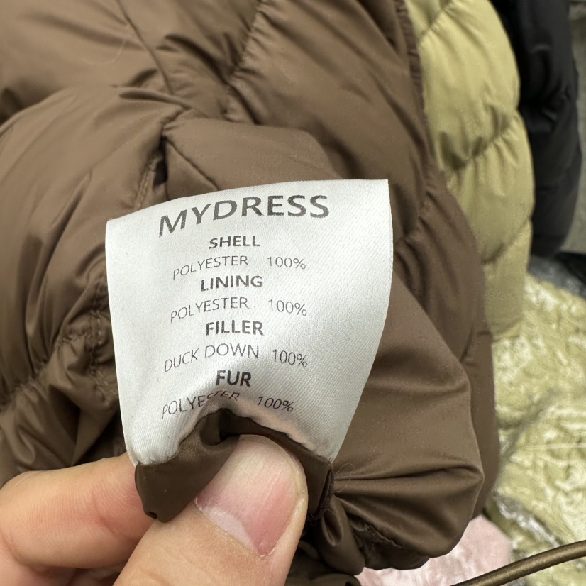 MYDRESS韓國直郵女裝新款休閑推薦熱賣職業24秋夏短款羽絨服絨MYDRESS短款羽絨服