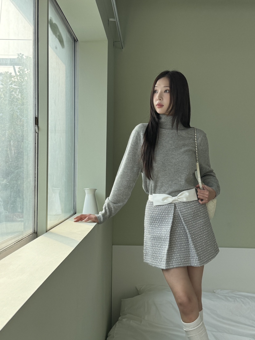MARKE-P韓國直郵東大門代購女裝新款職業推薦人氣24秋冬短裙MARKE-P短裙