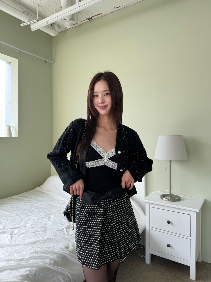MARKE-P韓國直郵東大門代購女裝新款職業推薦人氣24秋冬短裙MARKE-P短裙