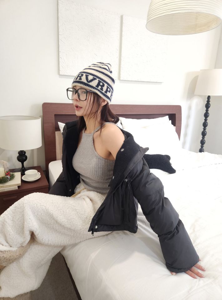 DENVER韓國直郵東大門實拍女裝新款休閑真品短款棉服填充鴨絨DENVER短款棉服