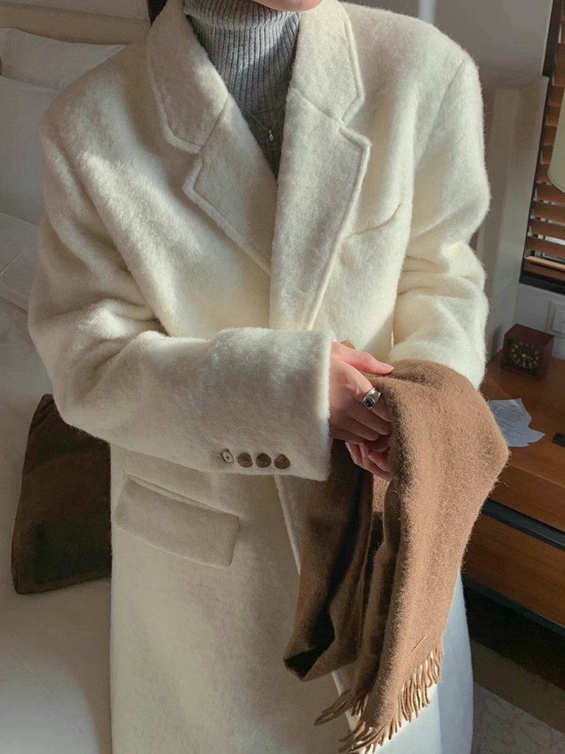 SIGNATURE韓國直郵東大門代購女裝新款時尚休閑推薦中長款大衣SIGNATURE中長款大衣