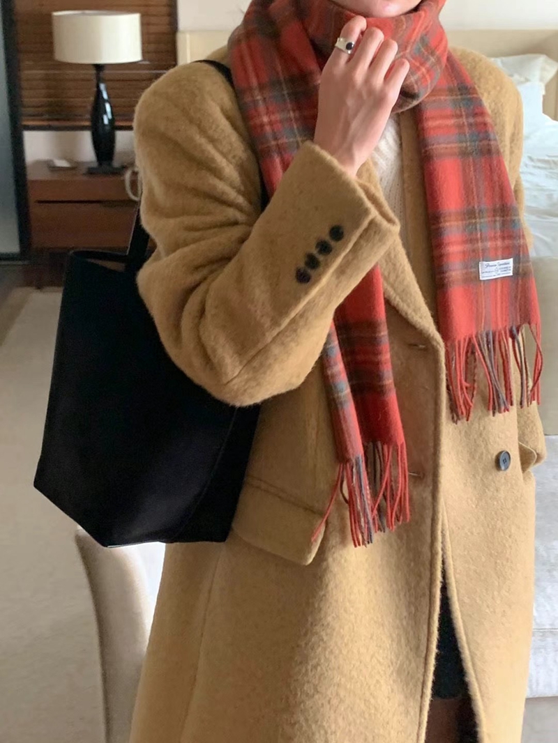 SIGNATURE韓國直郵東大門代購女裝新款時尚休閑推薦中長款大衣SIGNATURE中長款大衣