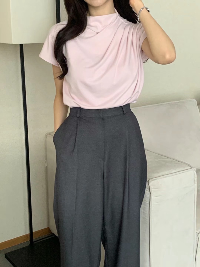 AND直郵韓國代購女裝新品推薦熱賣真品休閑職業人氣T恤高領空空T恤