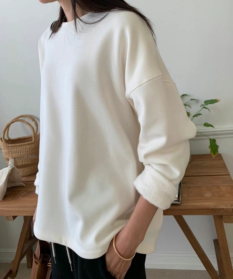 LUCKY ROOM東大門直郵女裝新品熱賣休閑24秋夏長袖T恤水貂貂皮LUCKY ROOM長袖T恤