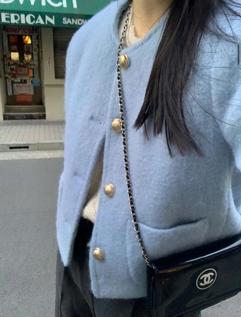 MY YOUNG韓國直郵東大門代購女裝新款24秋冬休閑熱賣夾克羊毛RIPPLE夾克圖色3