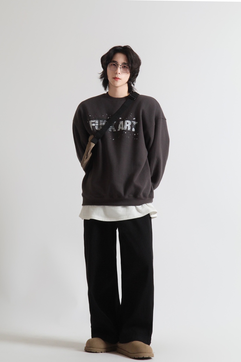KSUBI直郵韓國代購女裝新款推薦時尚職業24秋冬休閑衛衣拉絲KSUBI衛衣