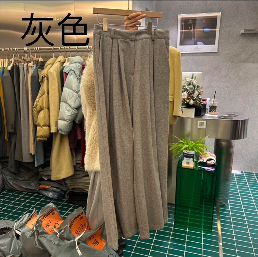 BABYTOUCH東大門代購女裝新品人氣職業推薦休閑褲人字紋羊毛BABYTOUCH休閑褲圖色2