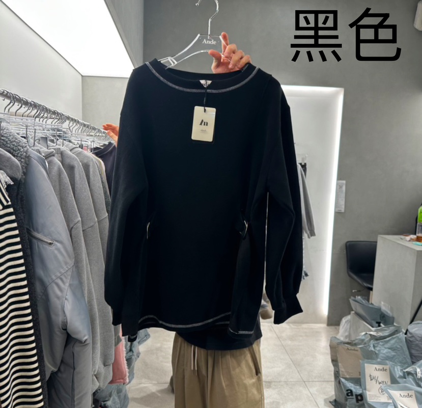 ANDE韓國直郵東大門實拍女裝新款真品休閑職業人氣衛衣加絨ANDE衛衣圖色4