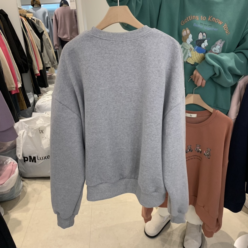 FAR直郵韓國代購女裝新品真品時尚推薦熱賣休閑衛衣加絨拉絨X-MOOD衛衣
