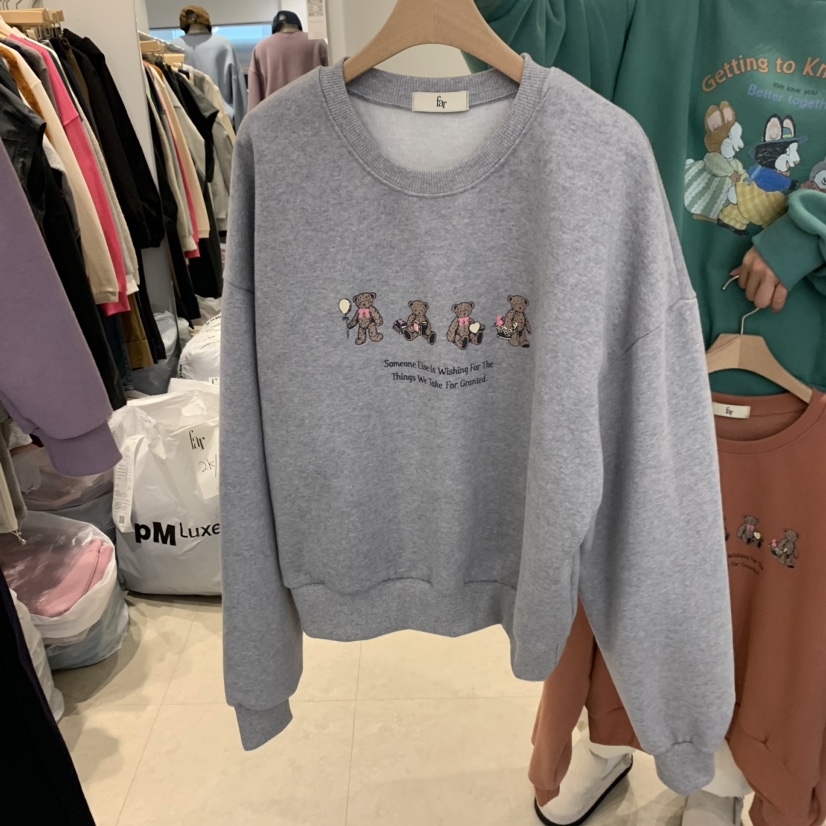 FAR直郵韓國代購女裝新品真品時尚推薦熱賣休閑衛衣加絨拉絨X-MOOD衛衣圖色2