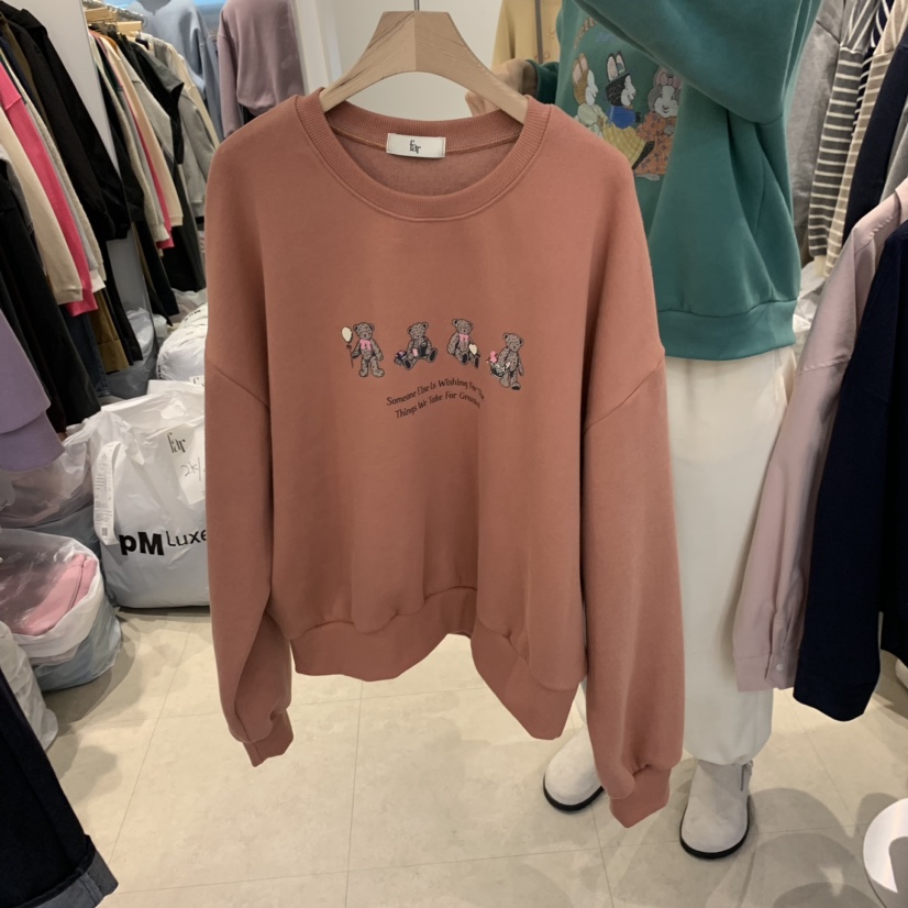 FAR直郵韓國代購女裝新品真品時尚推薦熱賣休閑衛衣加絨拉絨X-MOOD衛衣圖色3