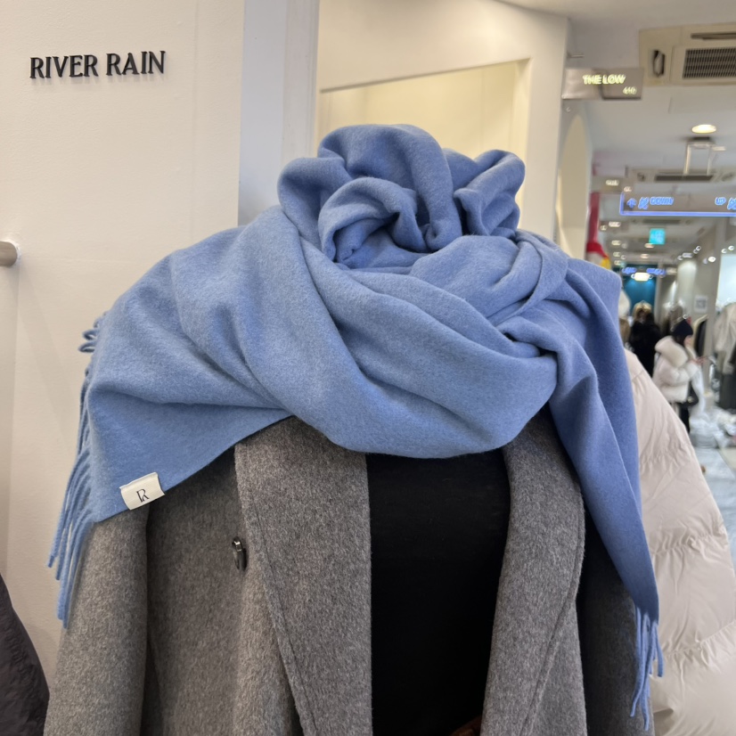 RIVER RAIN韓國直郵女裝新品推薦熱賣24秋冬真品圍巾披肩羊毛RIVER RAIN圍巾/披肩圖色7