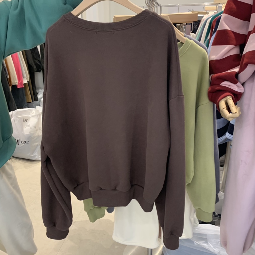 FAR直郵韓國代購女裝新款休閑熱賣真品24秋冬推薦衛衣加絨拉絨X-MOOD衛衣